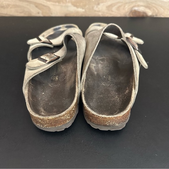Birkenstock Tan Leather suede buckle size EU 41 Ladies 10 Men 8 Made In Germany - Picture 2 of 9